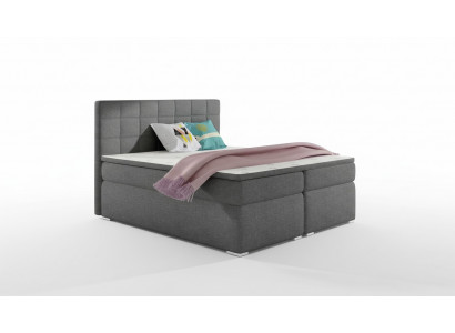 Boxspring 180x200cm Bed Bedden Hotel Leder Compleet Bedlade Topper