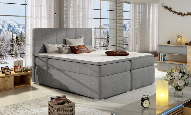 Leren bed gestoffeerd bed boxspring bedden 180x200cm bedlade matras