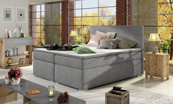 Leren bed gestoffeerd bed boxspring bedden bedlade matras topper