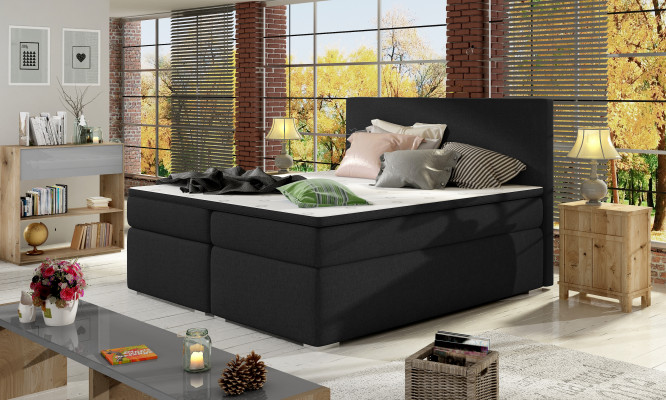 Leren bed gestoffeerd bed boxspring bedden bedlade matras topper