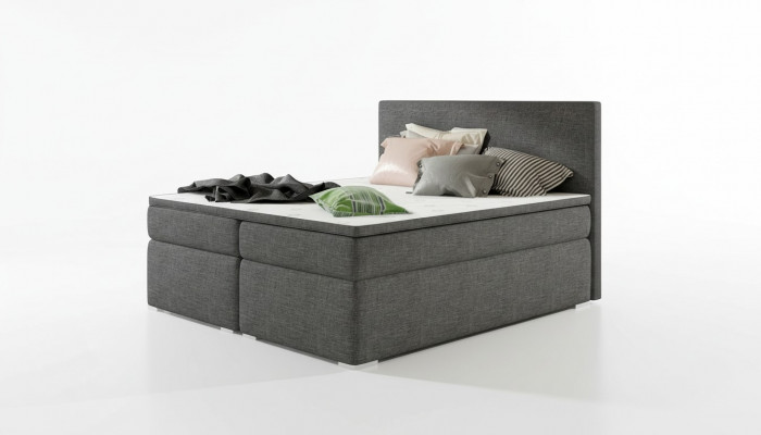 Leren bed gestoffeerd bed boxspring bedden bedlade matras topper