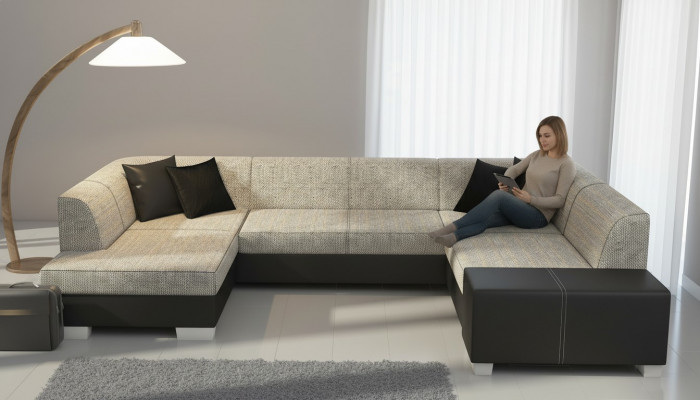 Bank Bank Modern Slaapbank Bank Bedfunctie Bekleed Hoekbank