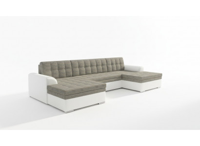 Modern Design Hoekbank Vento Slaapfunctie Bank Leer Bekleding Textiel Bankstellen