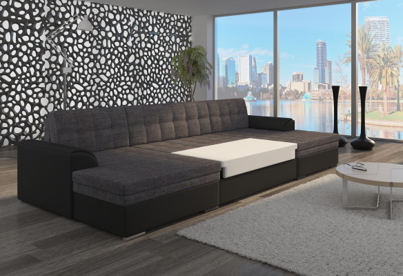 Ontwerp hoekbank slaapbank met bedfunctie bank van leer bekleding textiel banken nieuw 1070