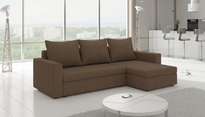 Ontwerp hoekbank slaapbank bedfunctie bank leer bekleding textiel sofa's nieuw 502