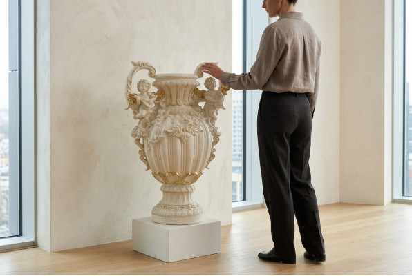 XXL Vaas Tafeldecoratie Deco Vazen Antieke Stijl Sculptuur Figuur Kelk Rome 71cm  XXL Vaas Tafeldecoratie Deco Vazen Antieke Stijl Sculptuur Figuur Kelk Rome 71cm