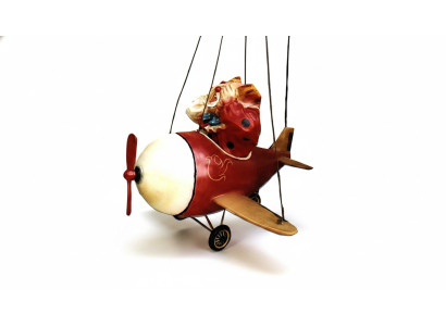 Ontwerp Clown in Vliegtuig Figuur Standbeeld Sculptuur Figuren Sculpturen Decoratie P5019