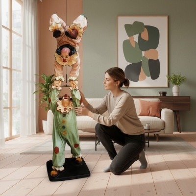 Ontwerp Clown-Acrobaat Figuur Standbeeld Sculptuur Figuren Sculpturen Decoratie 5020