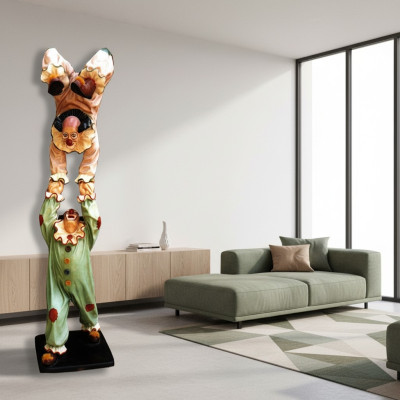 Ontwerp Clown-Acrobaat Figuur Standbeeld Sculptuur Figuren Sculpturen Decoratie 5020