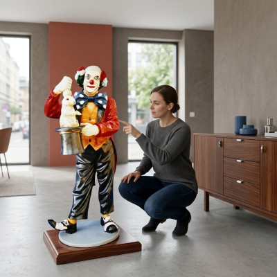 Ontwerp Clown Magiër Figuur Standbeeld Sculptuur Figuren Decoratie Deco 5027