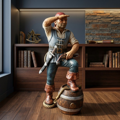 Ontwerp Piraat Figuur Standbeeld Sculptuur Figuren Sculpturen Decoratie Deco 5601 Nieuw