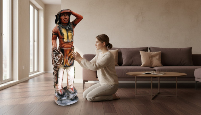 Ontwerp Indiaanse figuur standbeeld sculptuur figuren sculpturen decoratie deco 5660