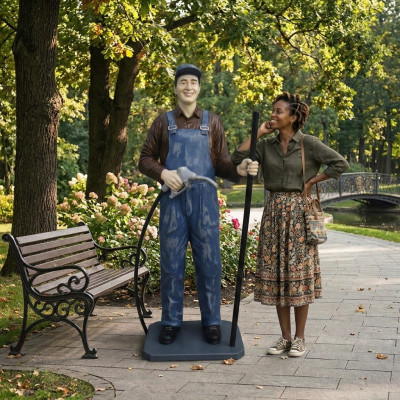 Ontwerp VS tankstation figuur standbeeld sculptuur figuren sculpturen decoratie deco
