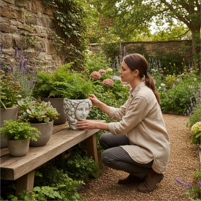 Bloembak pot Natuur Plant Pot Decoratie Figuur Vazen Tuin Bloempotten