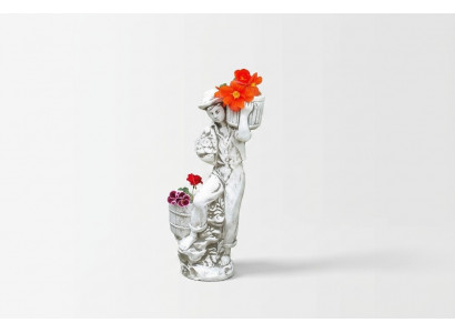Figuur Bloempot Wit Planten Pot Decoratie Figuur Bloempotten Tuin