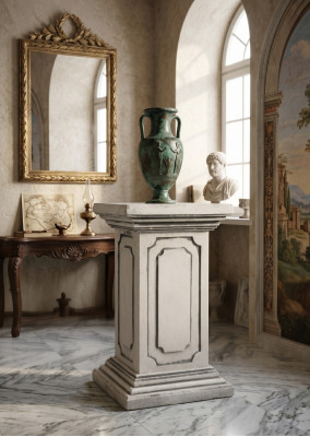 Decoratie zuil zuilen steen antiek stijl Romeinse standaard sokkel.