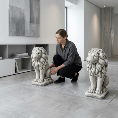 Tuindecoratie Leeuwenstandbeeld Sculptuur Figuren Natuurlijke Sculpturen Designer