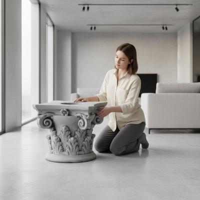 Decoratie zuil Kolommen Steen Antiek Romeinse standaard Sokkel