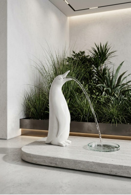Tuindecoratie Pinguïn standbeeld Sculptuur Figuren Beeldhouwwerken Designer Figuur.