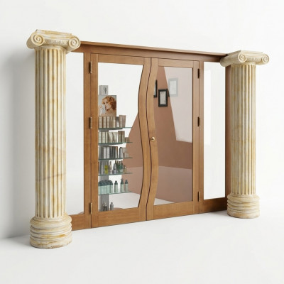 232cm antieke zuil zuilen stenen sculptuur standbeeld Romeinse tuin