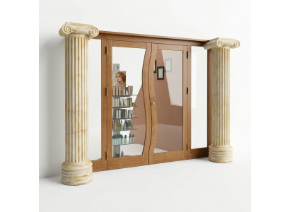 232cm antieke zuil zuilen stenen sculptuur standbeeld Romeinse tuin