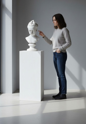 Beeld Kind Antieke Stijl Oudheid 43cm Steen Figuur Sculptuur Sculpturen