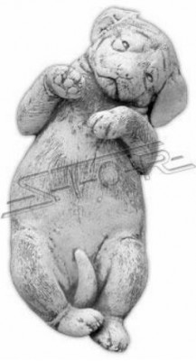Tuindecoratie Hond Terras Steenfiguren Figuur Decoratief Wit Standbeeld