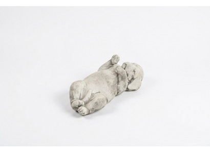 Tuindecoratie Hond Terras Steenfiguren Figuur Decoratief Wit Standbeeld