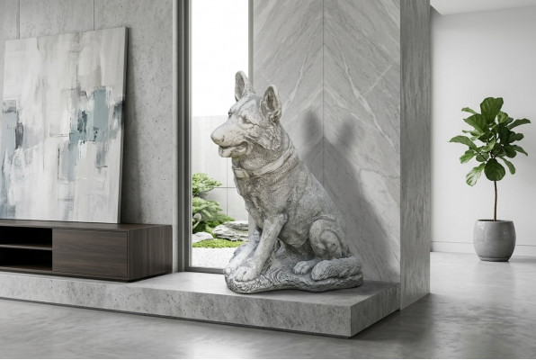 Tuindecoratie Duitse herder Terras Stenen Figuren Figuur