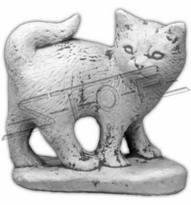 Tuindecoratie Kat Terras Steen Figuren Figuur Deco Standbeeld Sculptuur 494