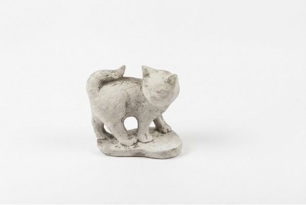 Tuindecoratie Kat Terras Steen Figuren Figuur Deco Standbeeld Sculptuur 494