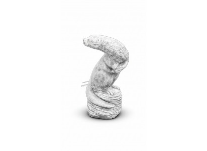 Tuindecoratie Bunzing Terras Steen Figuren Beeld Decoratie