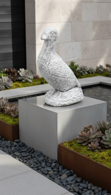 Tuindecoratie Eend Terras Steen Figuren Figuur Standbeeld Decoratie Sculptuur