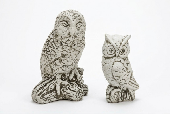Tuindecoratie Uil Terras Steenfiguren Natuurlijk Figuur Decoratief Standbeeld