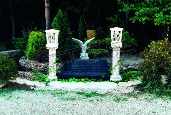 Schijnende mand voor zuil buitenverlichting decoratie tuin