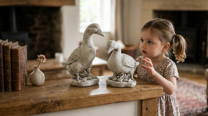Tuindecoratie Eend Terras Steen Figuren Decoratie Figuur Standbeeld Sculptuur