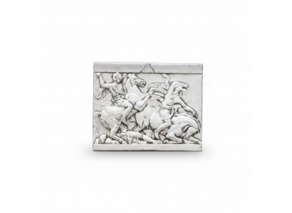 Reliëf Alexander de Grote Paard Muur reliëf Wandfoto Foto's Steen
