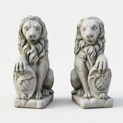 Leeuw tuinbeeld Terras tuin sculptuur Decoratieve figuren Sculpturen