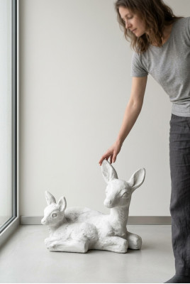 Tuindecoratie Bambi Terras Steen Figuren Figuur Decoratief Standbeeld