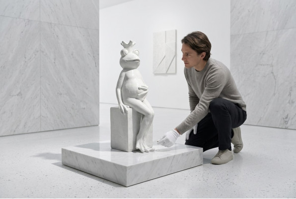 Tuindecoratie Kikker Terras Steen Decoratieve Figuren Beeld Standbeeld