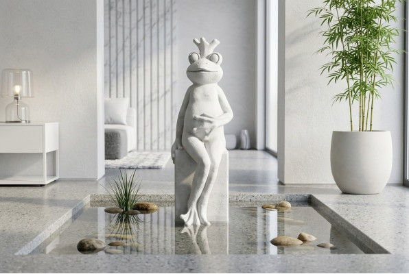 Tuindecoratie Kikker Terras Steen Decoratieve Figuren Beeld Standbeeld