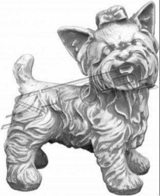 Tuindecoratie Hond Wit Terras Steen Figuren Decoratief Standbeeld Figuur