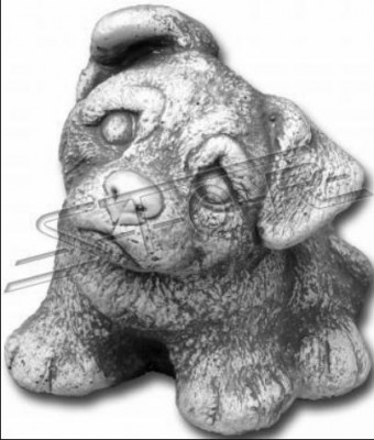 Tuindecoratie Witte Hond Terras Steenfiguren Decoratief Standbeeld Figuur