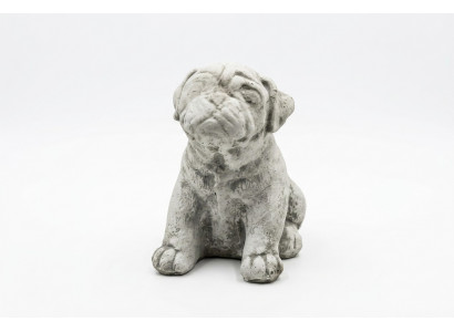 Tuindecoratie Hond Terras Steen Figuur Figuren Wit Decoratief Beeld