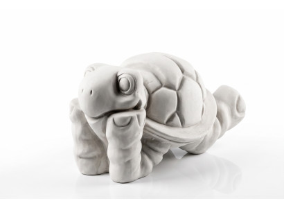 Tuinschildpaddecoratie voor op het terras, steenfiguur decoratie standbeeld.