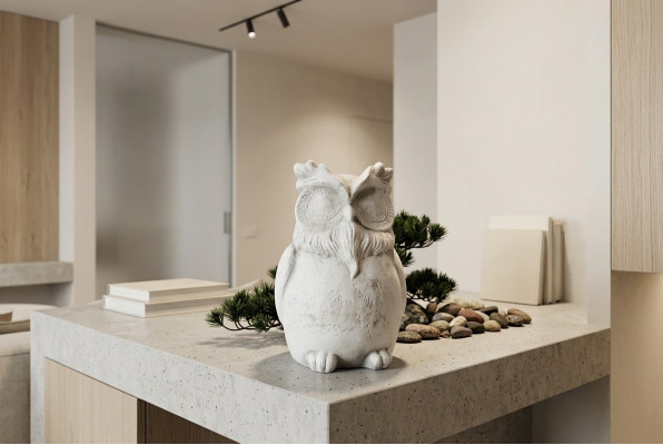 Tuindecoratie Uil Terras Steen Decoratieve Figuren Natuur Standbeeld