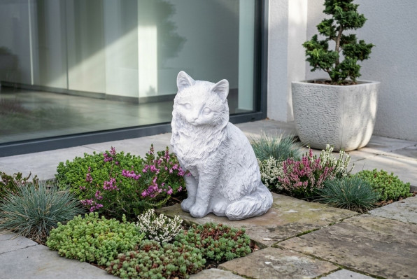 Decoratieve tuindecoraties, katten terrasfiguren stenen beeld standbeeld.