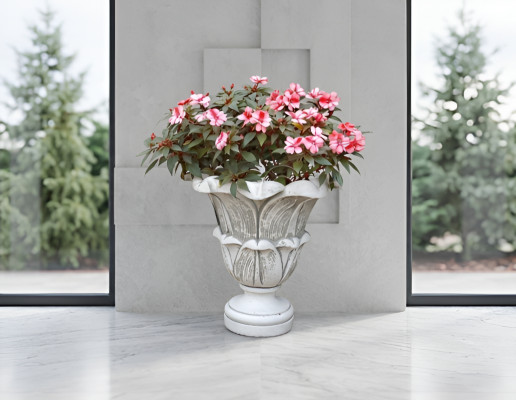 Bloemenmand Bloemenvaas Vaas Tuinbeelden Terrasdecoratie Standbeeld