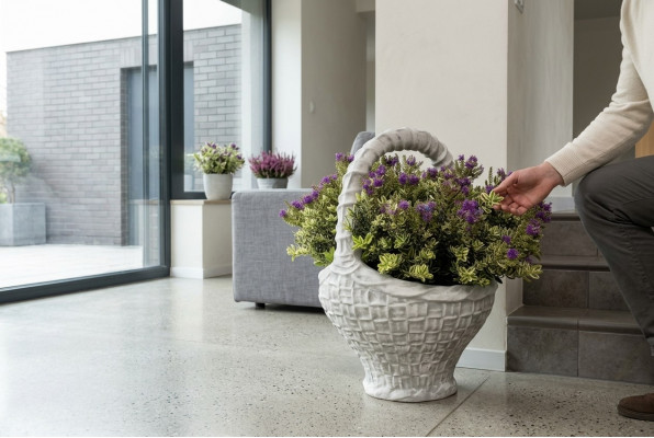 Bloempotten Doos Decoratieve Pot Bloempotten XXL Beton Tuin Terras