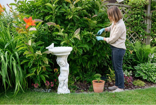 Vogeldecor drinkbak sculptuur ontwerp figuur standbeeld tuin beelden beelden
